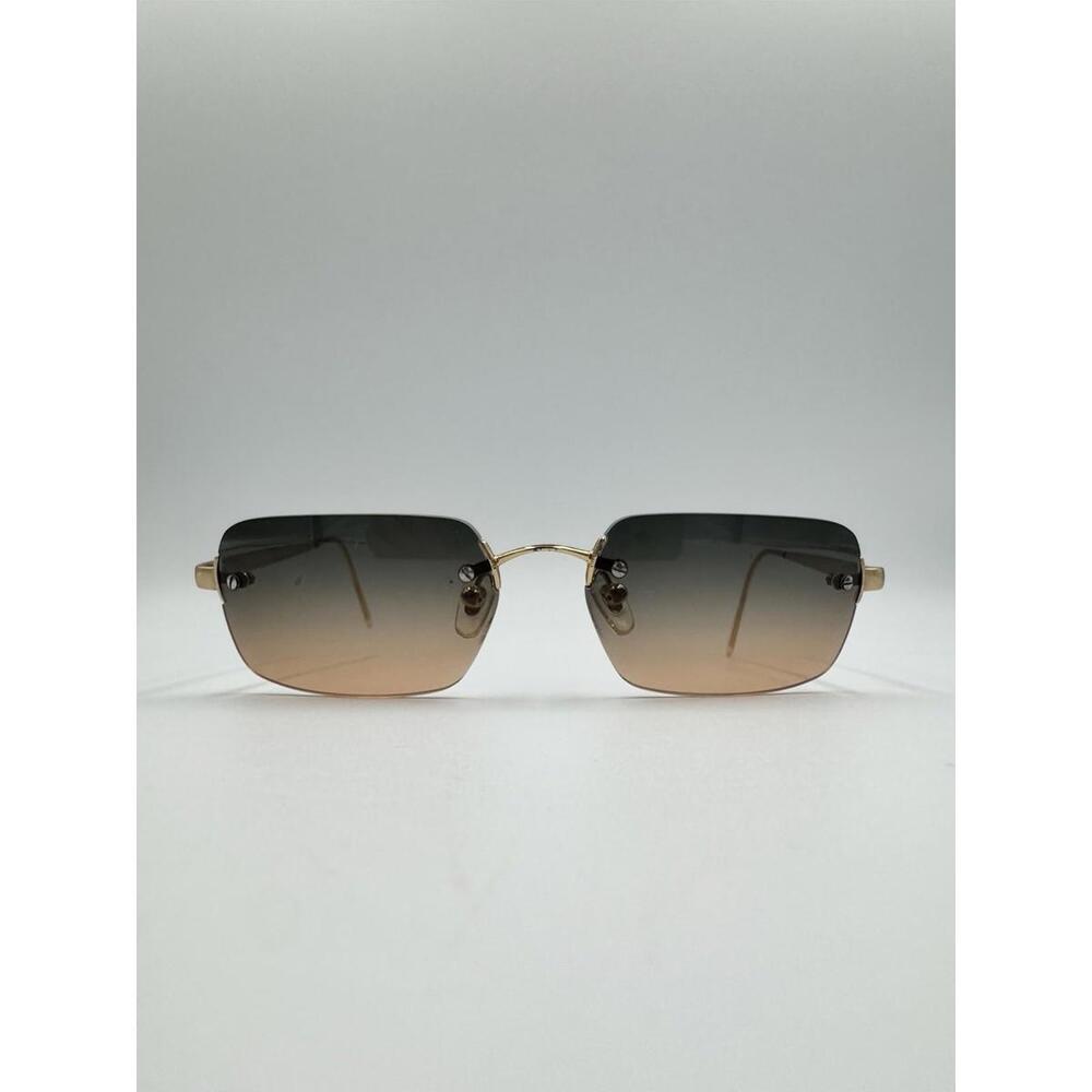 EMPORIO ARMANI 163-S Rimless Green Brown Violet Sunglasses